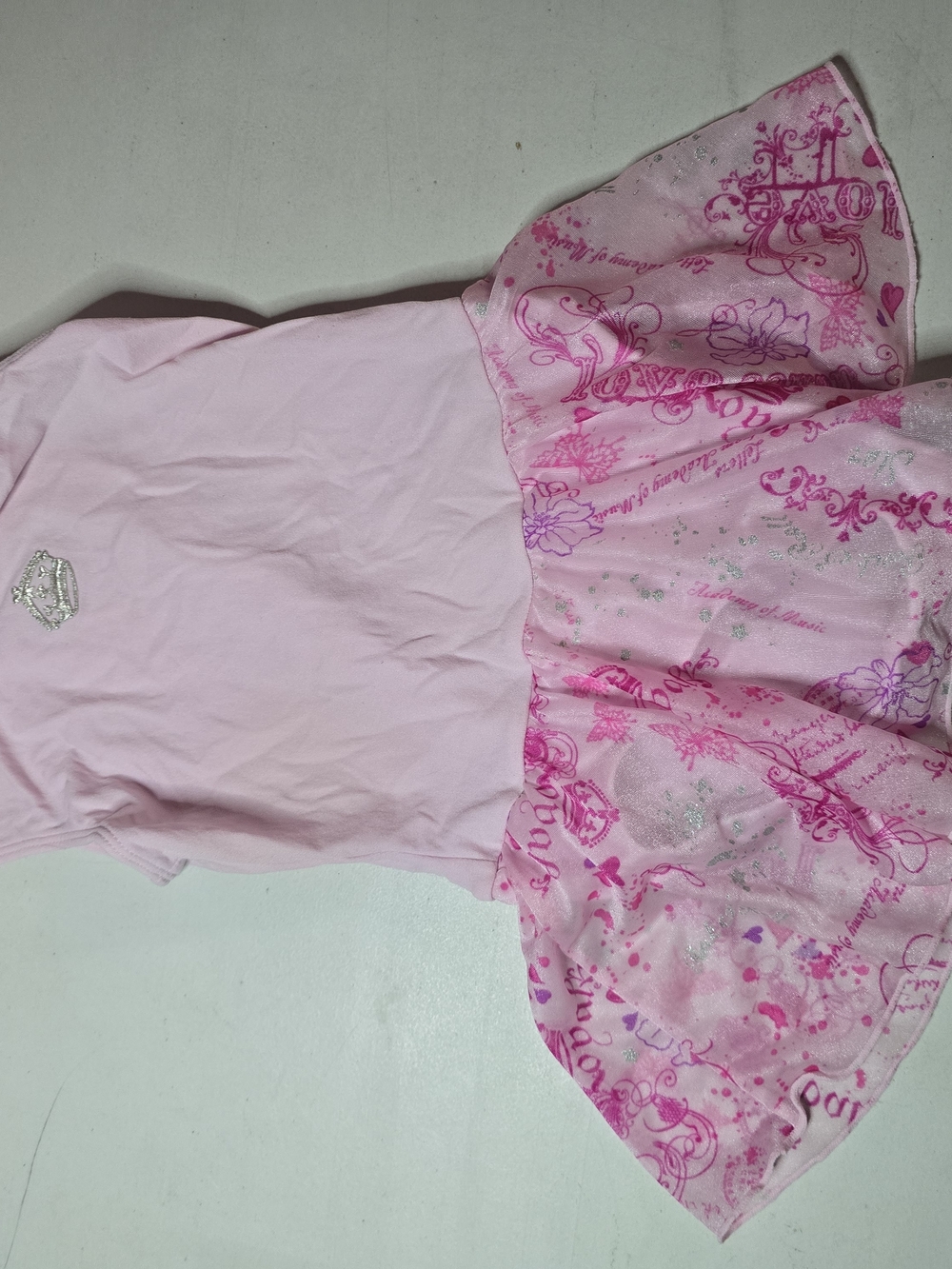 Jacques Moret Pink Glitter Skirted Tank Top